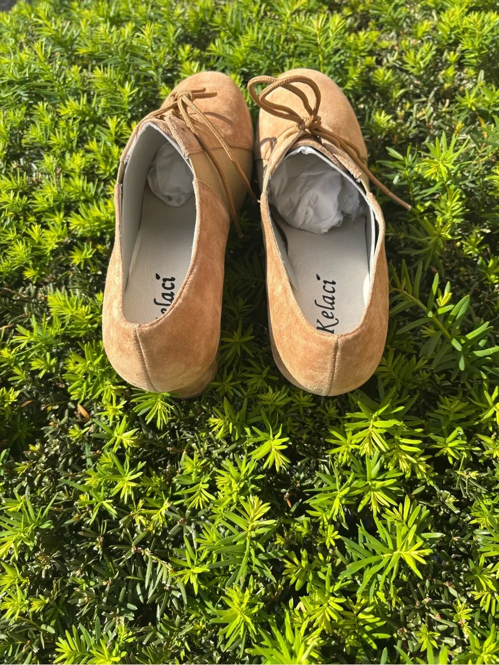 Ke Laci Tan Suede Ballroom Dance Shoes Women’s Size 8.5 Latin SalsaPractice NWOB